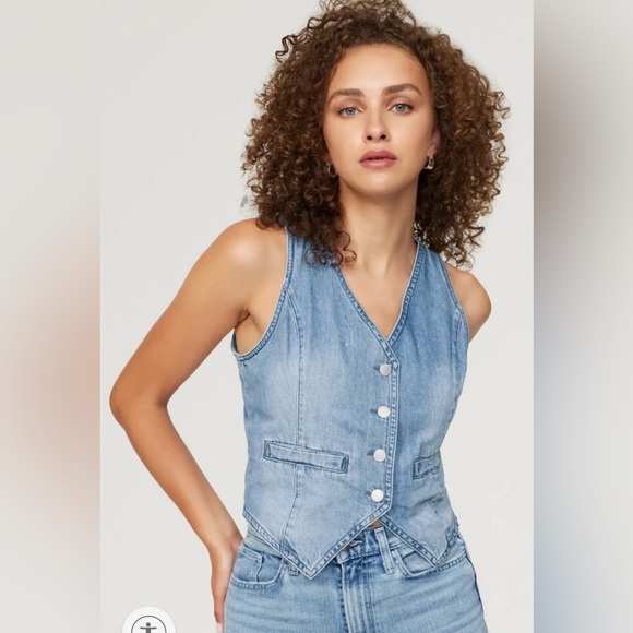 NWT BLANKNYC Timeless Blue Denim Vest Sz M - Picture 2 of 7